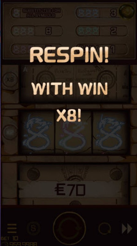 Respin with X8 multiplier awarded