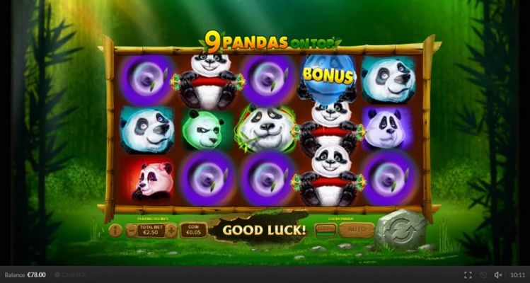 Lucky Panda feature actvated