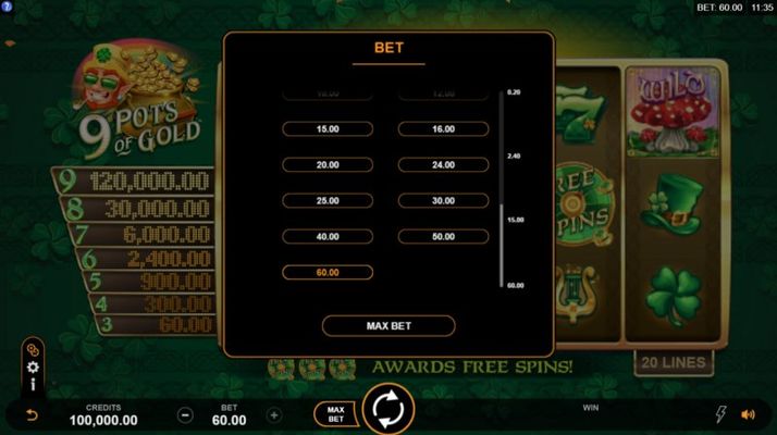 Available Betting Options
