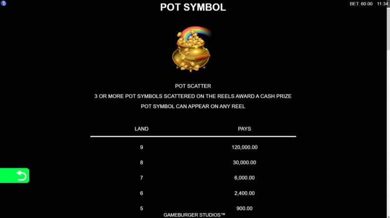 9 Pots of Gold :: Scatter Symbol Rules