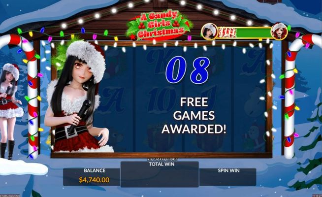 8 Free Spins Awarded