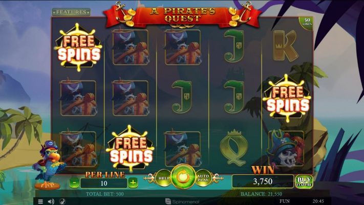 Scatter symbols triggers the free spins feature