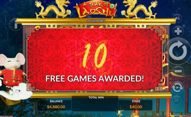 10 Free Spins Awarded