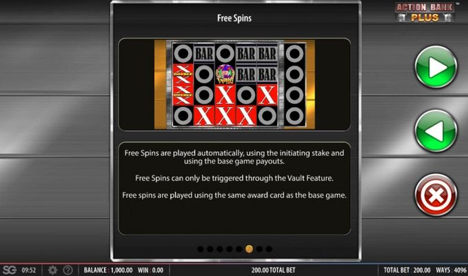 Action Bank Plus :: Free Spins Rules