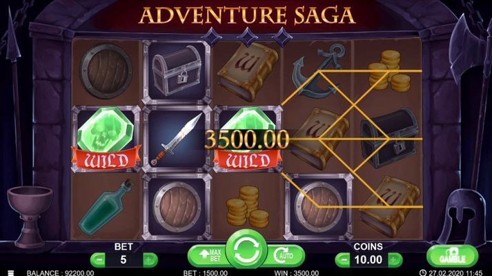 Adventure Saga :: Multiple winning paylines