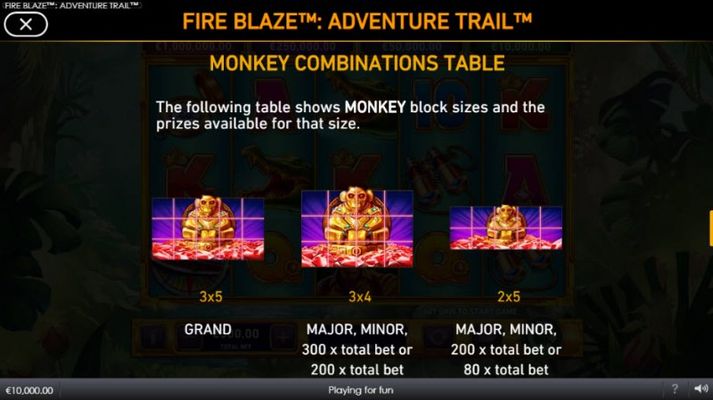 Adventure Trail Fire Blaze Jackpots :: Bonus Game Rules