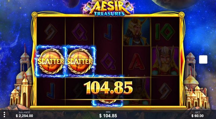 Scatter symbols triggers the free spins bonus feature