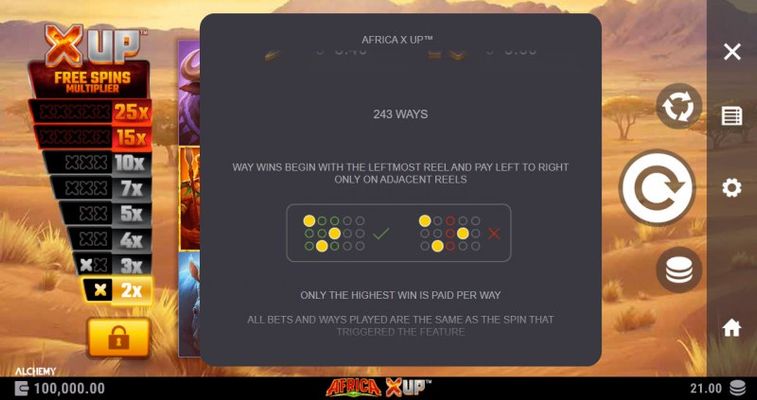 Africa X Up :: 243 Ways to Win
