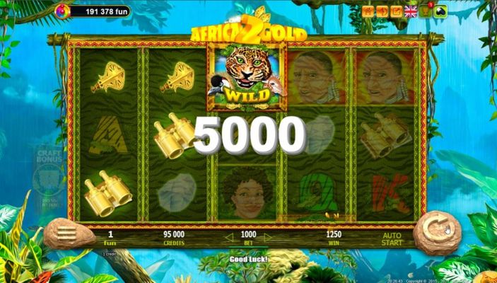 African Gold 2 :: A three of a kind win