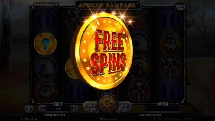 Free Spins awarded