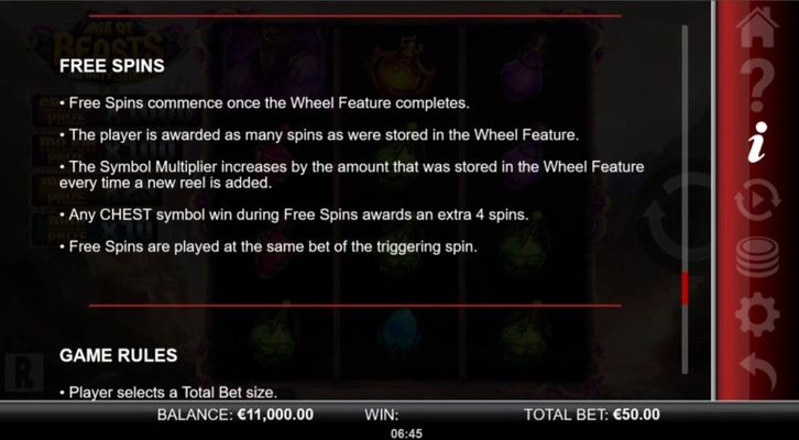 Free Spin Feature Rules