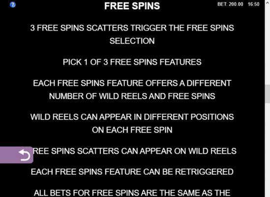 Free Spins Rules