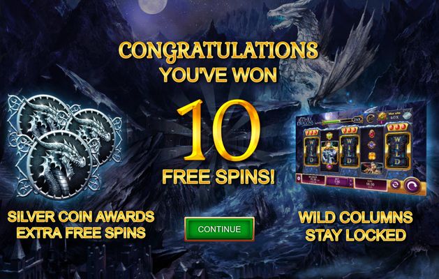 Age of Ice Dragons :: 10 Free Spins Awarded