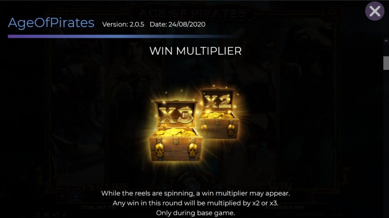 Age of Pirates 15 Lines :: Win Multiplier
