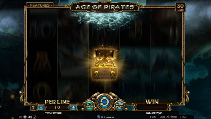 Age of Pirates :: Win Multiplier activates randomly during any spin