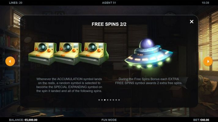 Agent 51 :: Free Spin Feature Rules
