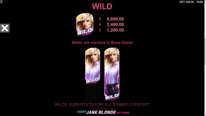 Agent Jane Blonde Returns :: Wild Symbols Rules