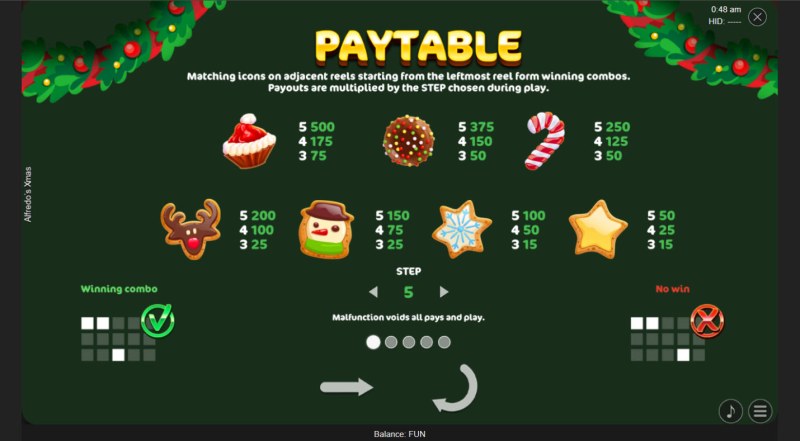 Paytable - Low Value Symbols