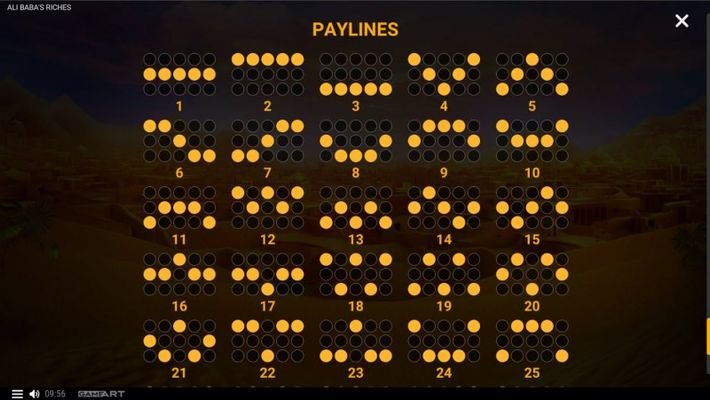 Paylines 1-25
