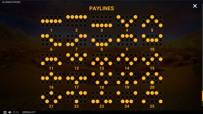 Paylines 1-25