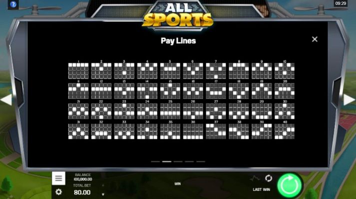 All Sports :: Paylines 1-40