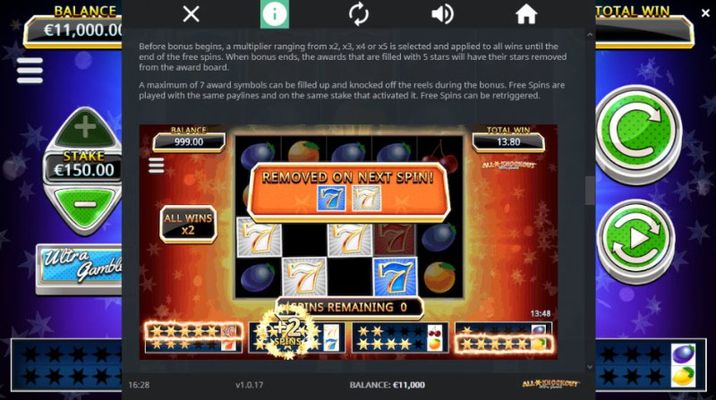 All Star Knockout Ultra Gamble :: Feature Rules