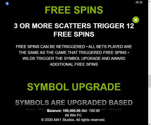 Free Spins Rules