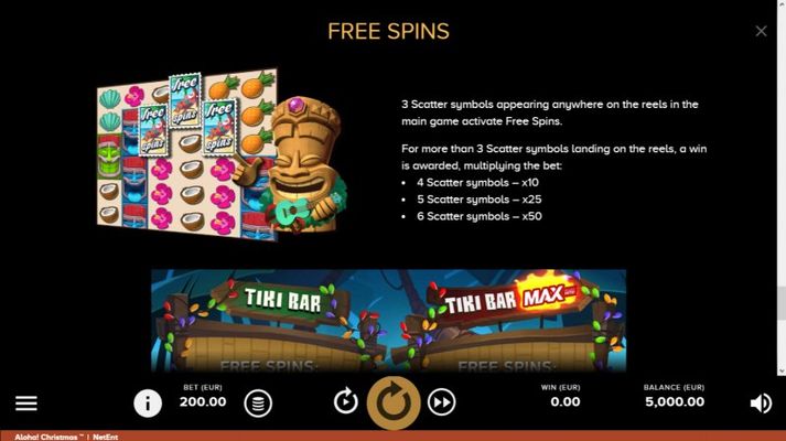 Aloha Christmas :: Free Spin Feature Rules