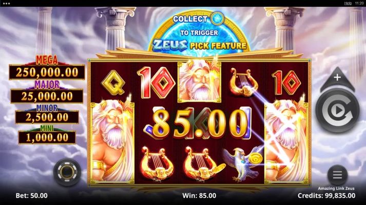 Scatter symbols triggers the free spins bonus feature