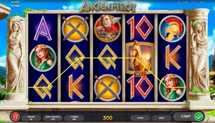 Ancient Troy :: A four of a kind win