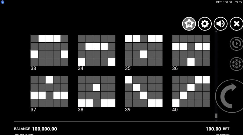 Paylines 33-40