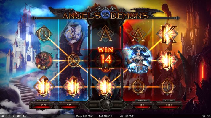 Angels vs Demons :: Multiple winning paylines