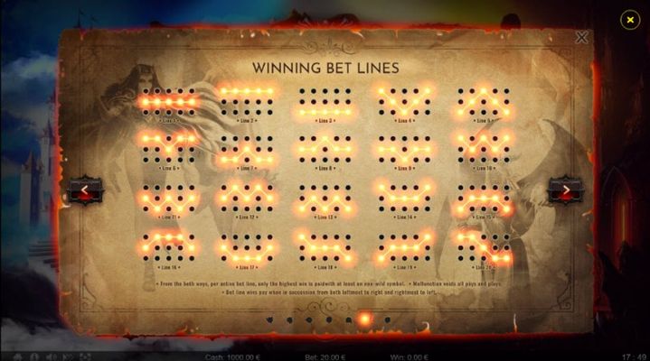 Paylines 1-20