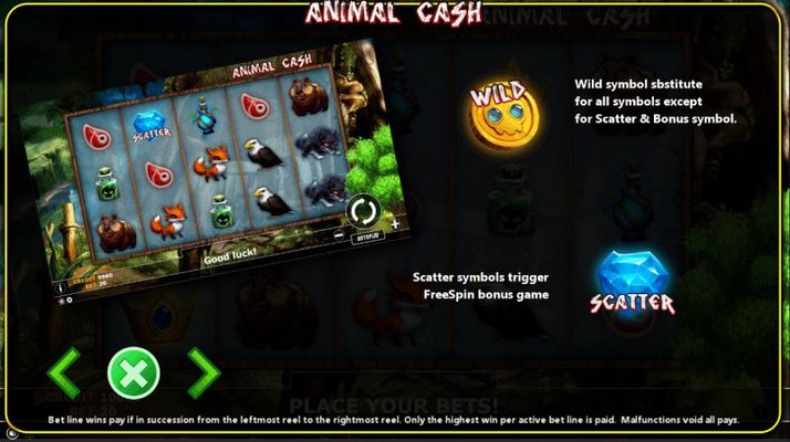 Animal Cash :: Wild and Scatter Rules