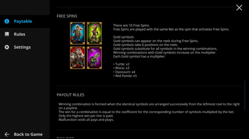 Free Spin Feature Rules