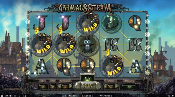 Animals Steam :: Multiple winning paylines