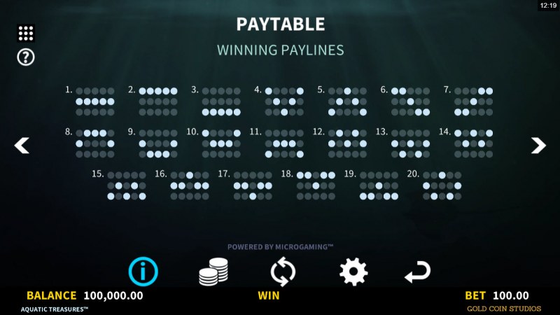 Paylines 1-20