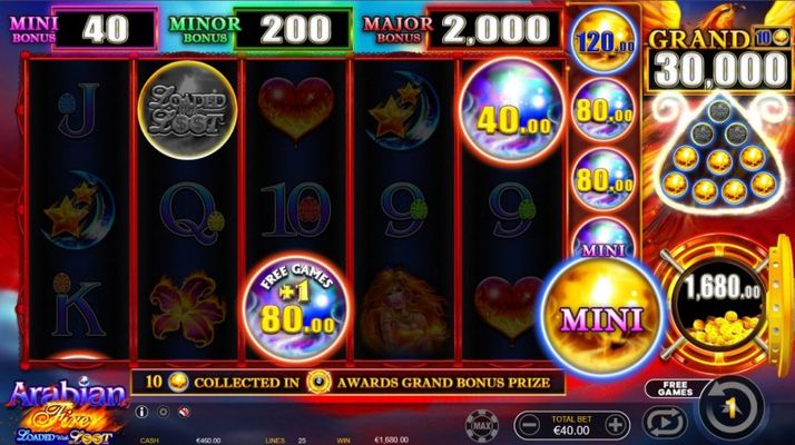 Collect money symbols to win big