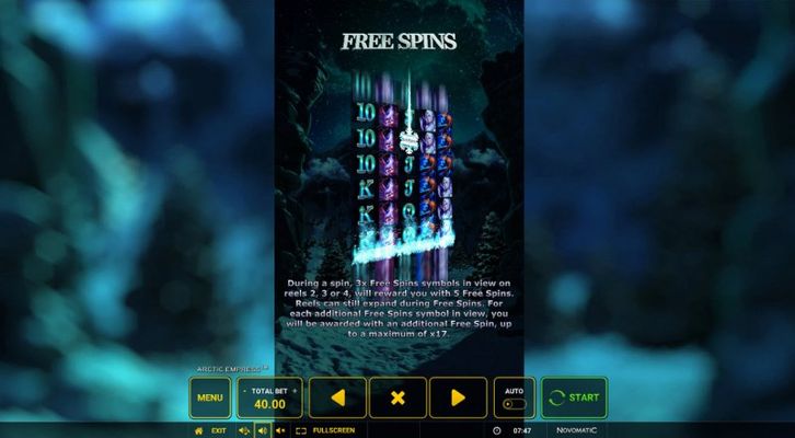 Arctic Empress :: Free Spin Feature Rules