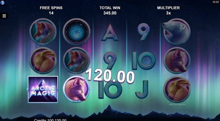 Arctic Magic :: Free Spins Game Board