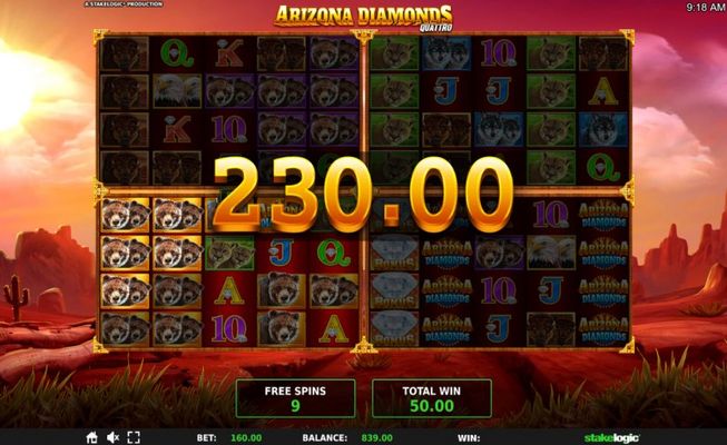 Arizona Diamonds Quattro :: Multiple winning paylines