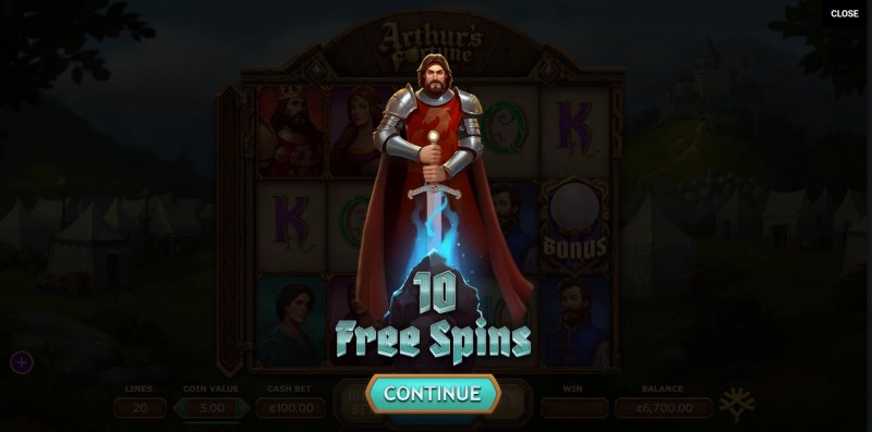 10 Free Spins Awarded