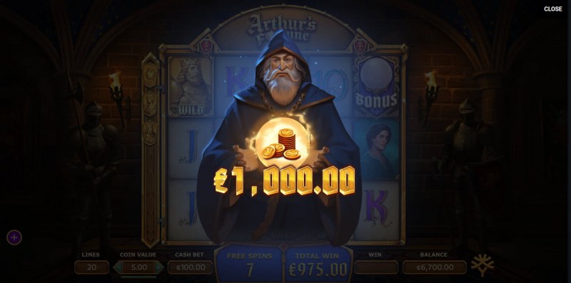 Arthur's Fortune :: Bonus win