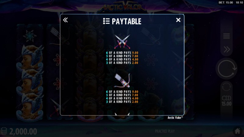 Paytable - Medium Value Symbols