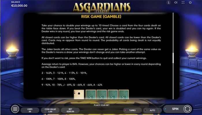 Asgardians Dice :: Gamble feature