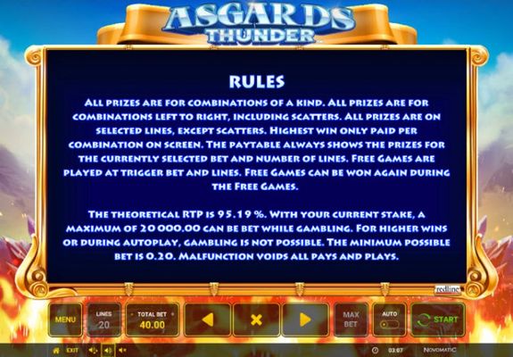 Asgards Thunder :: General Game Rules