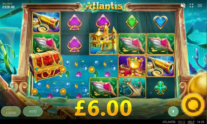 Winning symbols are removed from the reels and new symbols drop in place