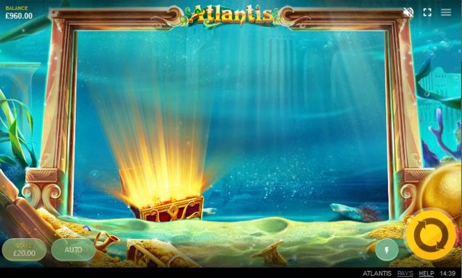 Feature triggered when treasure chest reaches bottom of the reels