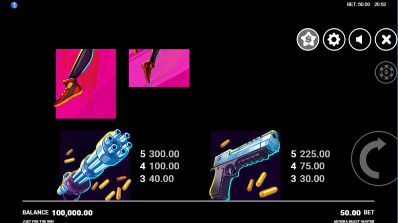 Paytable - Medium Value Symbols