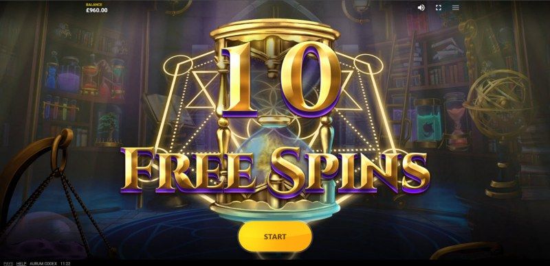 10 free spins awarded